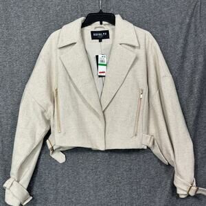 Royalty For Me Cropped Cream Women's Jacket